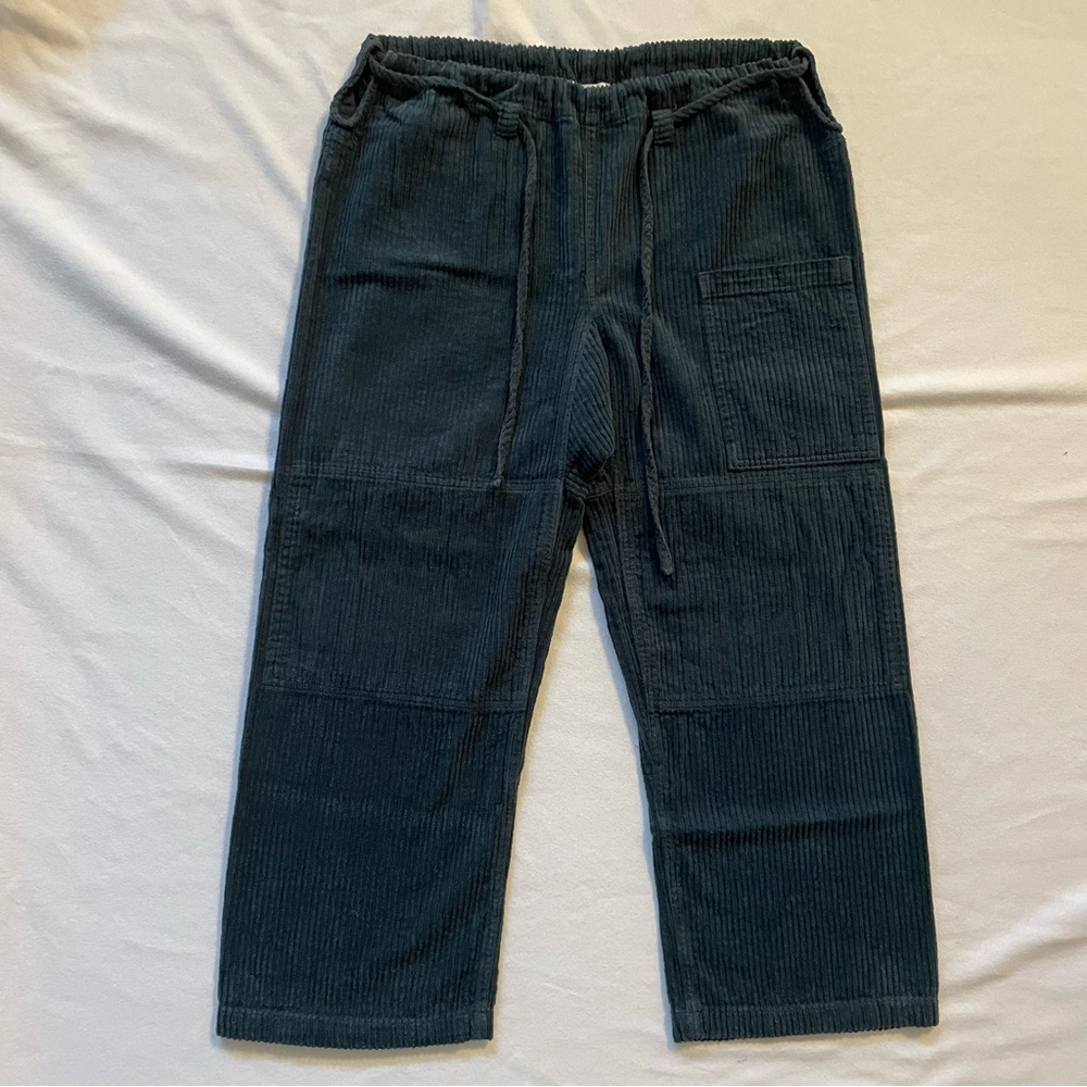 NWOT Gil Rodriguez The Corduroy Lou Pant - Scarab Teal Cotton One Size Petite - Picture 2 of 7
